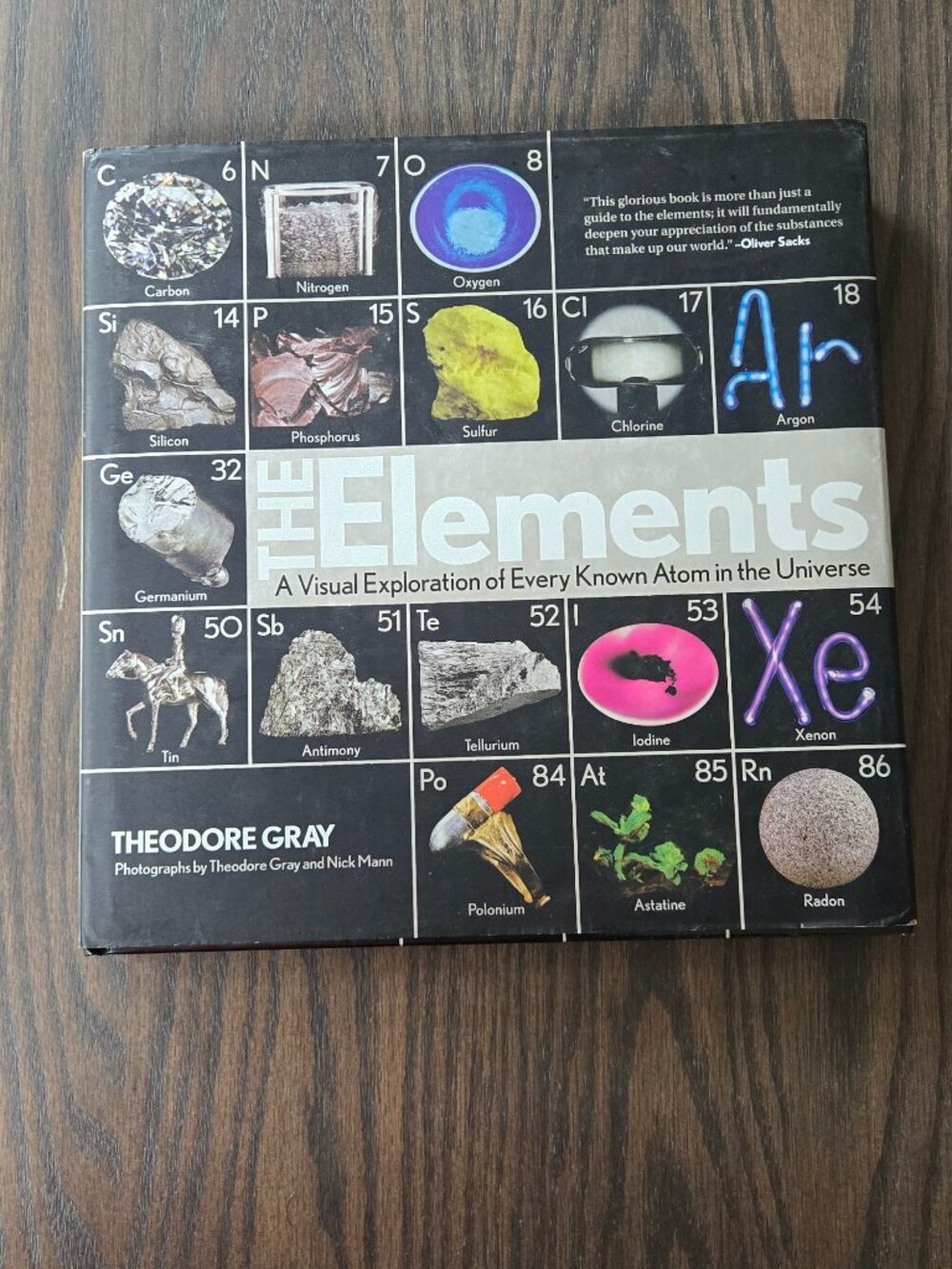 The Elements by Theodore Gray Hardcover Science Chemistry Book
